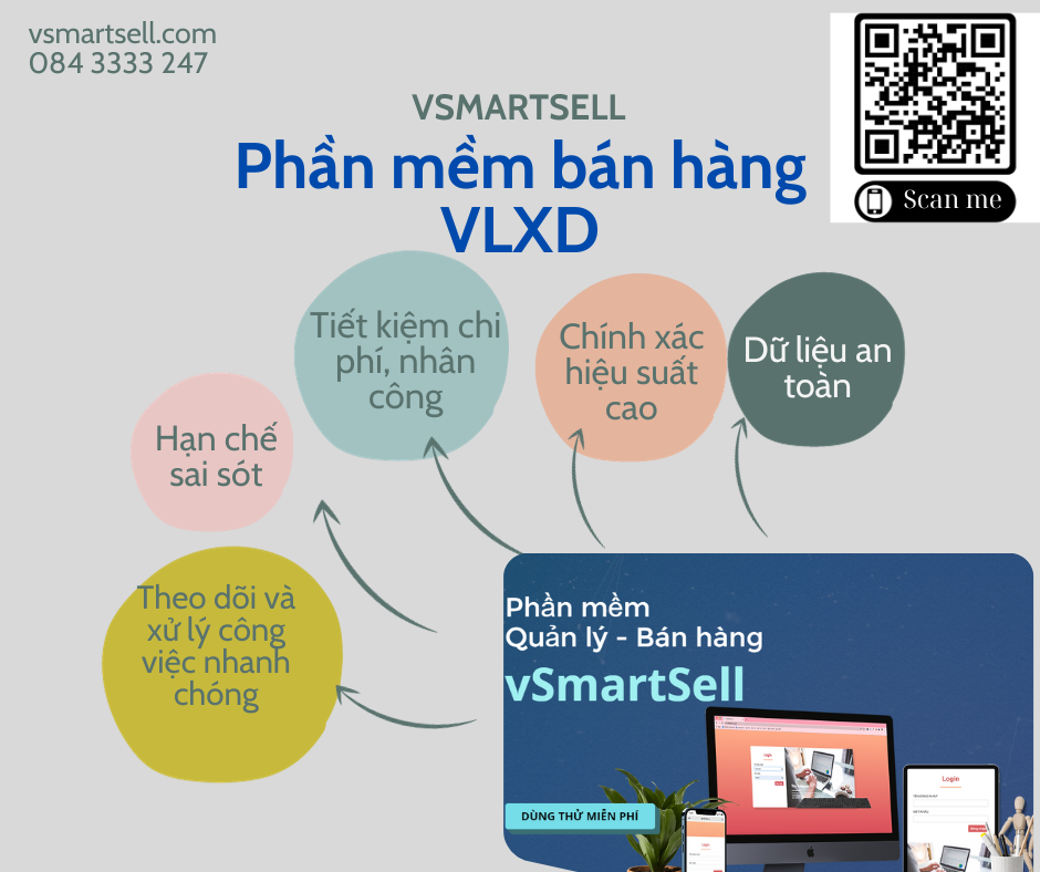 PHẦN MỀM QUẢN LÝ BÁN HÀNG - VSMARTSELL CHO TÔN THÉP GẠCH MEN
